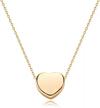 dainty and personalized: 14k gold filled heart necklace with tiny initial - perfect gift for women logo
