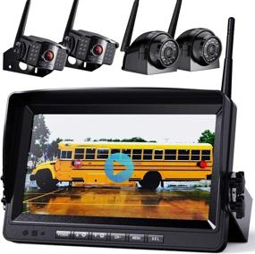 img 1 attached to Xroose C904: Advanced 1080P Wireless Backup Camera and FHD Monitor System with Built-in Recorder - Perfect for Trucks, RVs, Trailers, Buses, and Campers!