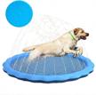 🐶 durable dono splash sprinkler pad: fun dog bath pool with flying disc for kids and pets - 59/67in outdoor water play mat for backyard summer fun logo