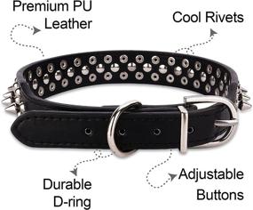 img 1 attached to Studded Leather Epesiri Collars Durable