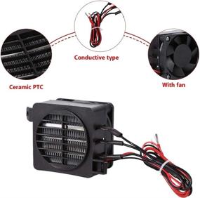 img 4 attached to 🔥 Compact 100W 12V Car Air Heater for Constant Temperature Heating in Office, Dorm Room, Car, and RV