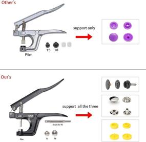 img 3 attached to 🛠️ SnapTool Fasteners Kit – Heavy-Duty Set with Snap Pliers for T3/T5/T8 Plastic & Copper Buttons, Marine Grade – Ideal for Snap Replacement, Boat Cover Repair, Canvas, Tarps