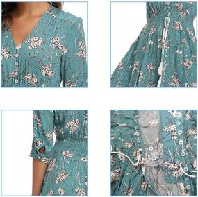 img 2 attached to VintageClothing Womens Floral Dresses Sleeves Women's Clothing ~ Dresses