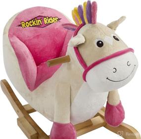 img 1 attached to 🎀 ROCKIN' RIDER Giggles Baby Rocker Ride-On Toy, in Pink