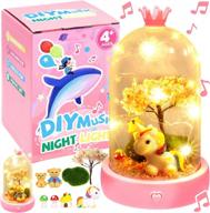 музыкальная шкатулка с светодиодным освещением – новинка среди игрушек на рождество: художественное ремесло для девочек от 4 до 8 и от 8 до 12 лет от satkago. логотип