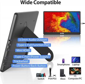img 2 attached to 15.6-Inch QQH Portable External Computer Kickstand with High Dynamic Range and 60Hz Refresh Rate - Model Z1-9
