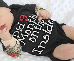 img 3 attached to Adorable Baby Boy Clothes: Letter Print Long Sleeve Romper For Maximum Comfort And Style!