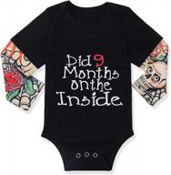 adorable baby boy clothes: letter print long sleeve romper for maximum comfort and style! logo