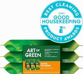 img 2 attached to 🌿 Art Of Green Cleaning Wipes To-Go Pack, Citrus & White Flowers Scent - 36ct Per Pack - Set of 3, 108 Total Wipes