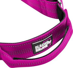 img 1 attached to 🐾 Black Rhino Tactical Dog Collar: Premium Neoprene Padded Collar for Medium to XL Dogs, Heavy Duty Metal Buckle and Padded Handle for Optimal Dog Training