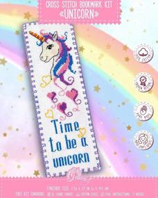 img 4 attached to 🦄 Counted Cross Stitch Bookmark Set - Unicorn Embroidery Kit