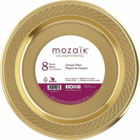 img 4 attached to Gold Woven 12 Inch Mozaik WPGC12 Chargers/Serving Platters