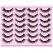newcally mink false eyelashes for a natural wispy look with clear band - 3d curly strip, fluffy, and volume for cat eye lashes - pack of 14 pairs logo
