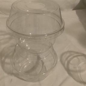 img 1 attached to 🥤 Crystal Clear 9oz Plastic Cups with Dome Lids - Perfect for Cupcakes and Ice Cream!