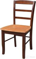🪑 pair of cinnamon/espresso ladderback chairs by international concepts - madrid series логотип
