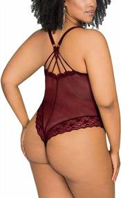 img 1 attached to Women'S Plus Size Sexy Lace Fishnet Teddy Lingerie - JuicyRose