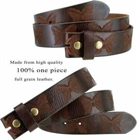 img 1 attached to Crafted In The USA: Full Grain Leather Belt With Solid Brass Buckle - 1-1/2" (38Mm) Width