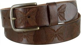 img 3 attached to Crafted In The USA: Full Grain Leather Belt With Solid Brass Buckle - 1-1/2" (38Mm) Width