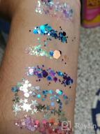 img 1 attached to 10G Chunky Glitter Set - Mermaid Dreams Holographic Face, Hair, Eye, And Body Glitter For Women. Perfect For Raves, Festivals, And Cosmetic Makeup. Loose Glitter With Stunning Shimmer And Shine. review by Adam Wilson