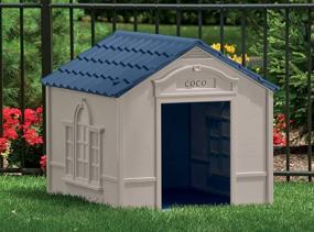 img 3 attached to 🏡 Suncast Outdoor Dog House with Door - Water Resistant and Attractive - Ideal for Small to Large Sized Dogs - Easy Assembly - Backyard Perfect
