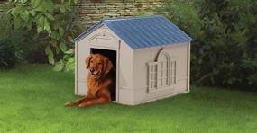 img 2 attached to 🏡 Suncast Outdoor Dog House with Door - Water Resistant and Attractive - Ideal for Small to Large Sized Dogs - Easy Assembly - Backyard Perfect