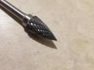 img 1 attached to KangTeer Carbide Burr: 12Mm Diameter Tree Shape With Double-Cut Tungsten Carbide For Rotary File Cutting Burs, 1/4" Shank For Rotary Drills And Die Grinders review by Juan Castillo