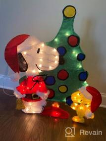 img 8 attached to Premium 32-Inch Pre-Lit Peanuts Snoopy and Woodstock Christmas Yard Decoration Set, 70 Lights