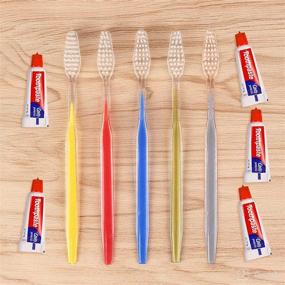 img 1 attached to 🪥 50Pcs Colored Disposable Toothbrushes with Toothpaste