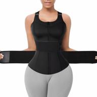 sauna waist trainer vest for women - kiwi rata sweat suit 2 compression trimmer band neoprene workout body shaper logo