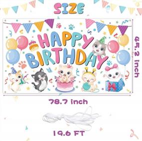 img 3 attached to Cat-Themed Birthday Party Backdrop Decorations - Perfect For Cat Lovers & Kids!
