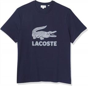 img 3 attached to 👕 Lacoste Flocked Graphic T-Shirt: Stylish & Comfortable with Sleeve Design