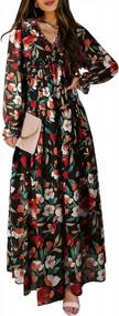 img 4 attached to Elegant Floral Maxi Dress For Women - BLENCOT Long Evening Dresses Perfect For Cocktail Parties & Weddings