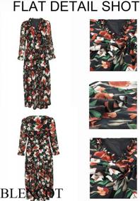 img 2 attached to Elegant Floral Maxi Dress For Women - BLENCOT Long Evening Dresses Perfect For Cocktail Parties & Weddings