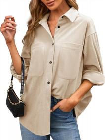 img 4 attached to Casual Chic: Sherrylily Women'S Corduroy Button Down Jackets For A Relaxed Look