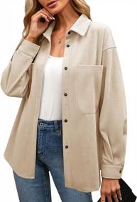 img 3 attached to Casual Chic: Sherrylily Women'S Corduroy Button Down Jackets For A Relaxed Look