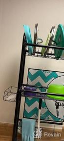 img 5 attached to Stainless Steel Over-The-Sink 2 Tier Dish Drying Rack With Durable Black Dish Drainer Shelf For Efficient Kitchen Organization - GSlife