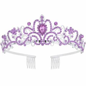 img 4 attached to Purple Tiara & Crowns For Women: Birthday, Princess, Queen Styles!