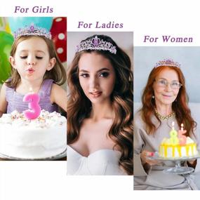 img 1 attached to Purple Tiara & Crowns For Women: Birthday, Princess, Queen Styles!