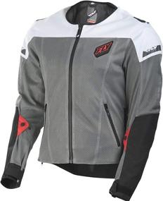 img 2 attached to 🧥 Stay Cool and Protected with Fly Racing Flux Air Mesh Jacket in Black/White, Size X-Large
