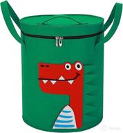 jyeashen toy storage organizer and play mat: spacious crocodile-themed portable storage bags for playroom fun! logo