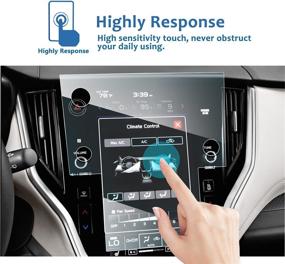 img 2 attached to 📱 LFOTPP Tempered Glass Screen Protector for 2020-2022 Subaru Outback Legacy Starlink Infotainment System | 9H Hardness, 11.6-Inch Car Display Center Touchscreen Protective Film