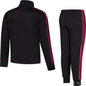 img 3 attached to 👧 adidas girls Tricot Jacket and Jogger Active Clothing Set