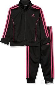 img 4 attached to 👧 adidas girls Tricot Jacket and Jogger Active Clothing Set