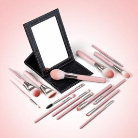 img 4 attached to Get Your Glam On With EIGSHOW'S Professional Makeup Brushes Set & Portable Mirror - Perfect For Any Occasion!