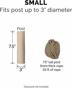img 3 attached to Furhaven Jute Twine Rope Replacement Roll For Cat Scratchers - Natural, 33-Feet