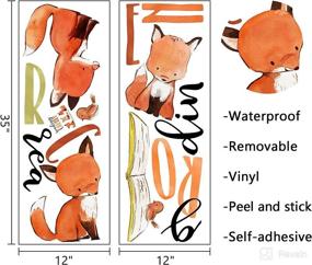 img 3 attached to 🦊 Mfault Foxes Reading Corner: Charming Wall Decals for Baby Boys & Girls, Woodland Animals Nursery Decor, Birds in the Library, Classroom Art & Toddler Room Decorations