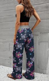 img 2 attached to Women'S Floral Print Pajama Pants - Comfy, Stretchy & Wide Leg Lounge Wear By Aifer