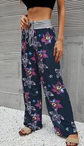 img 3 attached to Women'S Floral Print Pajama Pants - Comfy, Stretchy & Wide Leg Lounge Wear By Aifer