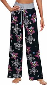 img 4 attached to Women'S Floral Print Pajama Pants - Comfy, Stretchy & Wide Leg Lounge Wear By Aifer