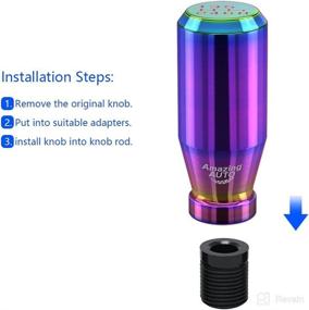 img 1 attached to 🚗 Multicolor Racing JDM Type-R Style Manual Gear Shift Knobs Universal Fit for Mazda, Tacoma, STi, Nismo, Honda Accord, Subaru, Honda Focus, ST, Miata, 350z, Civic, WRX, Toyota TRD